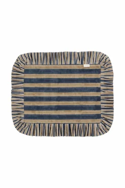Chamois Dækkeservietter med flæser Jaipur STRIPE, sæt med 2