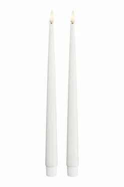 DeluxeHomeart LED Keglelys skinnende 2,2x28 cm 2 stk.