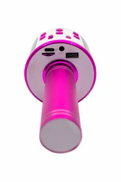 Denver Bluetooth-karaokemikrofon med indbygget højttaler Pink