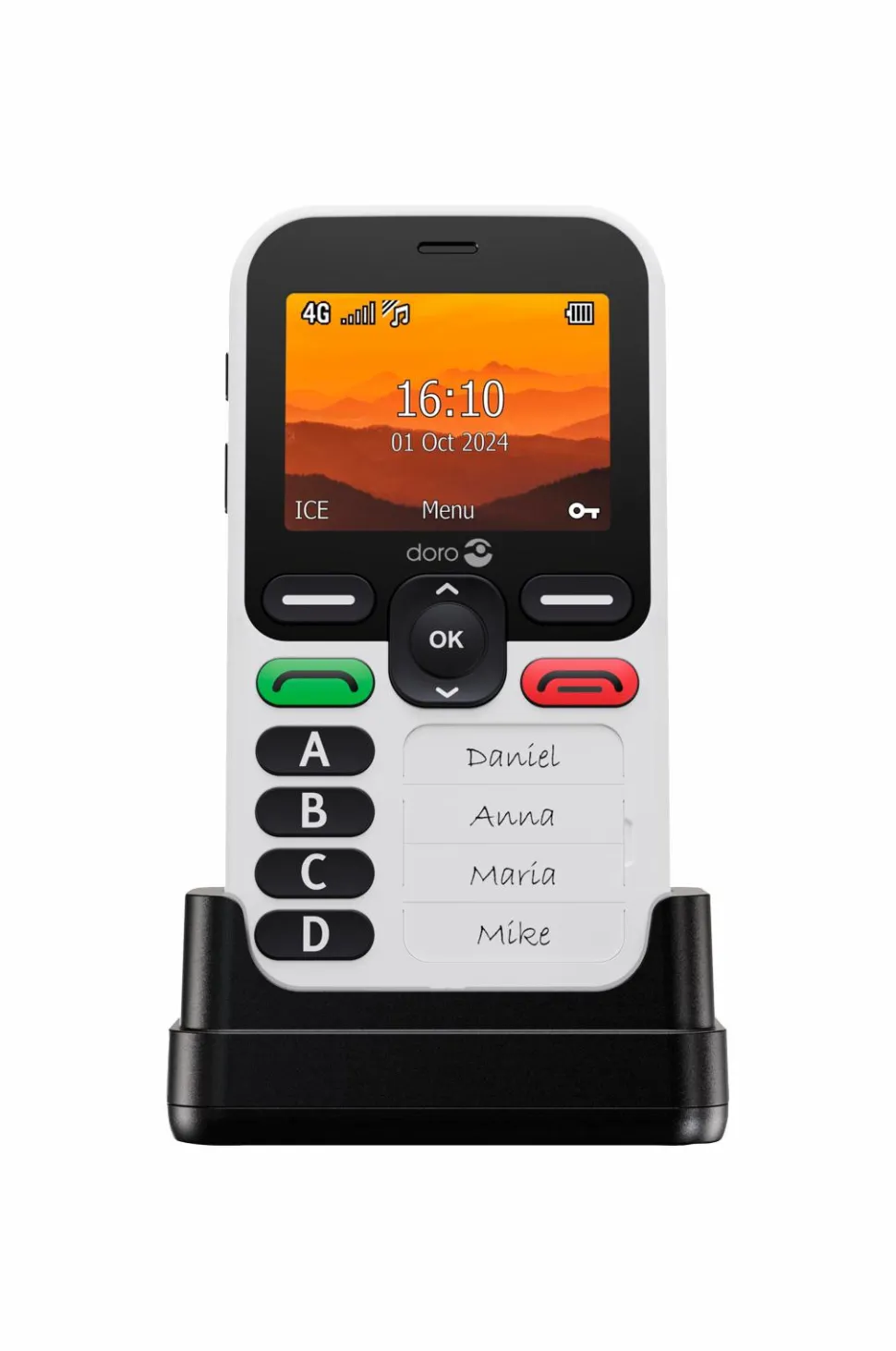 Doro Uro Leva X10 Hvid/sort