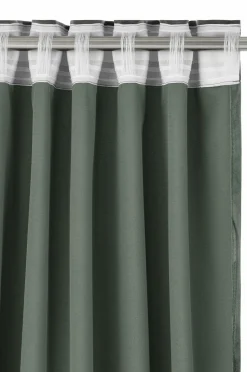 Ellos Home Gardinlængde med multibånd Nora i velour, 2-pak