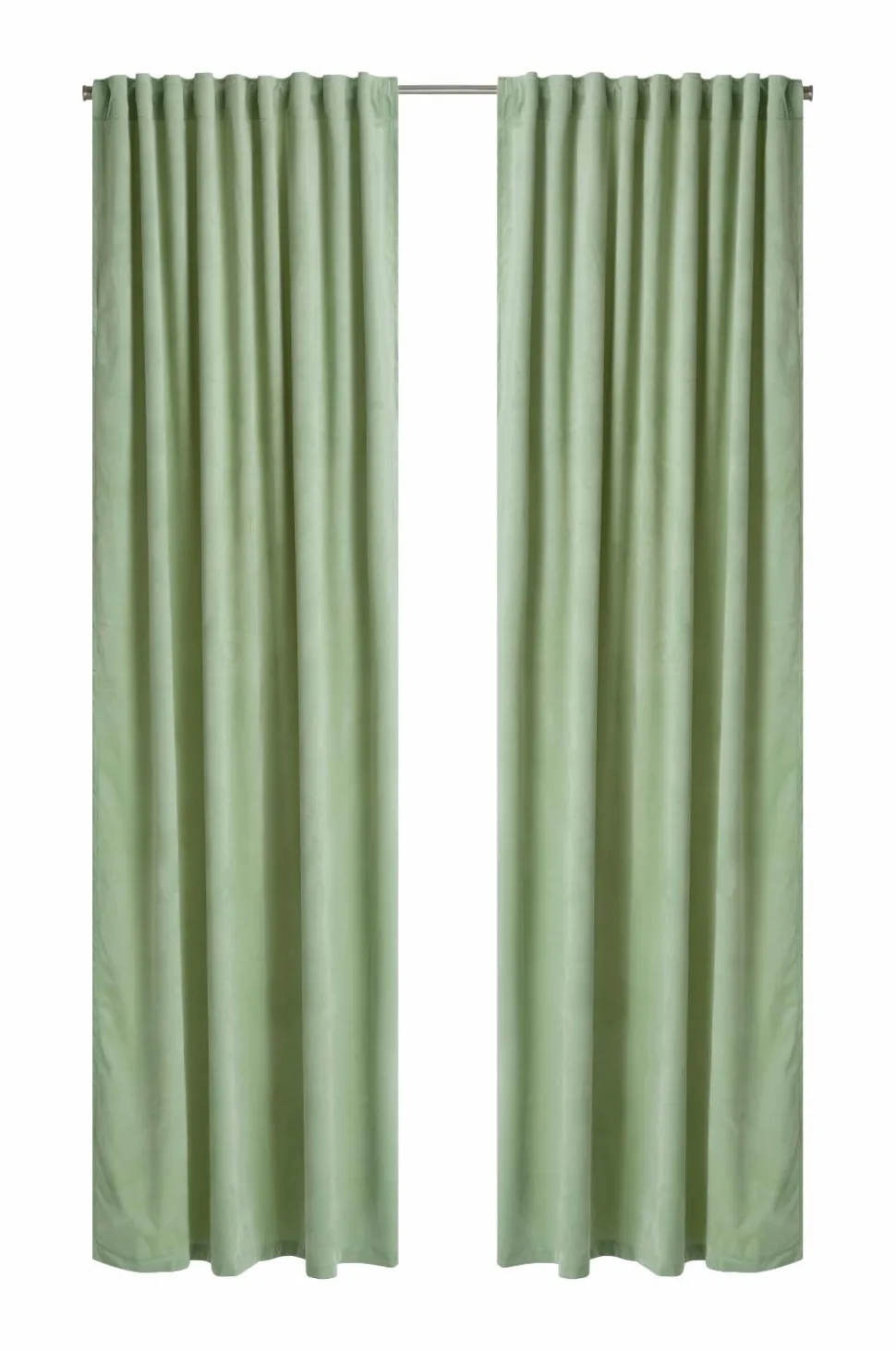 Ellos Home Gardinlængde med multibånd Nora i velour, 2-pak