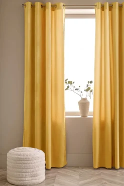 Ellos Home Gardinlængde med sejlringe Nora i velour, 2-pak