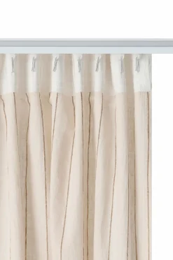 Ellos Home Multibåndsgardin Elly Thin Stripe i genanvendt halvlinned 2-pak