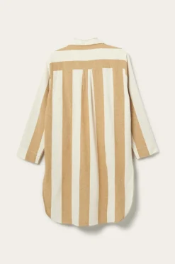Ellos Home Natskjorte Valerie Block Stripe i bomuldsflonel