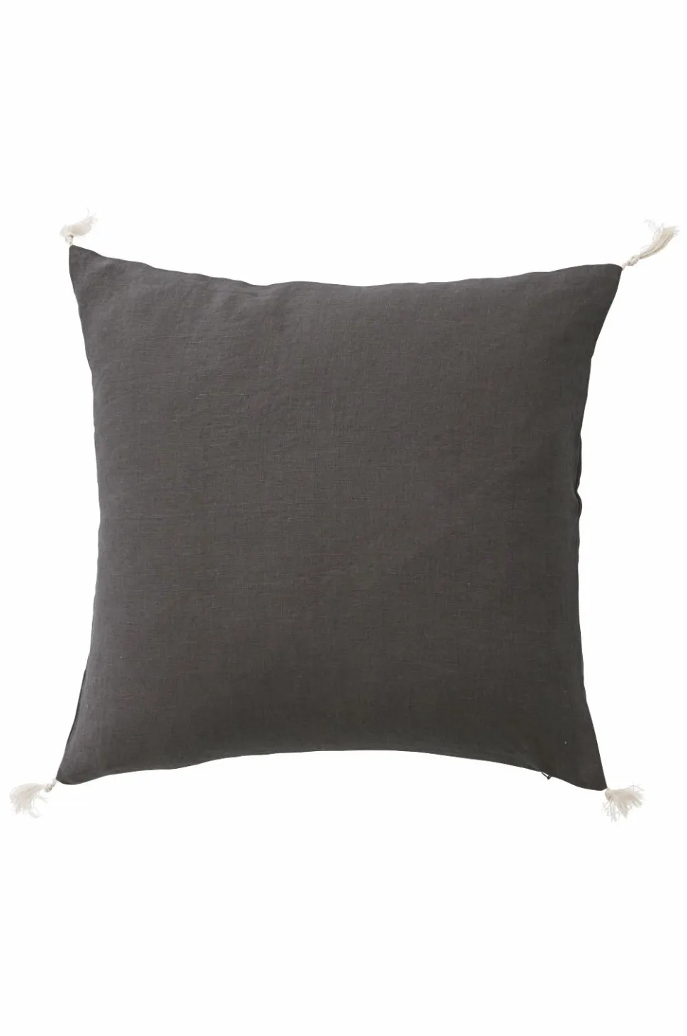 Ellos Home Pudebetræk Candice Tassel af vasket hør, 50x50 cm