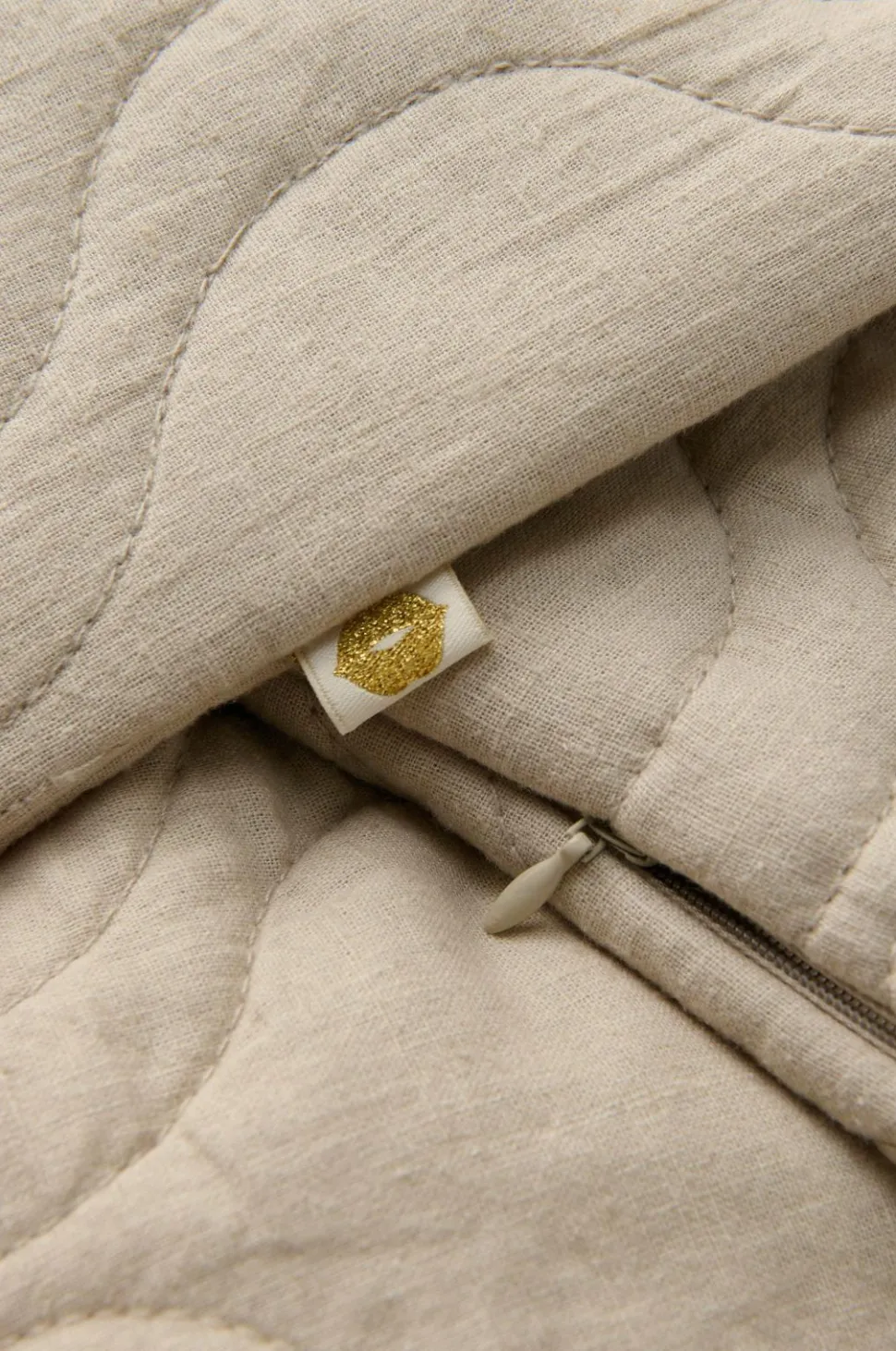 Ellos Home Pudebetræk Elly Quilted i genanvendt halvlinned