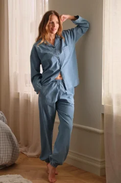 Ellos Home Pyjamasskjorte Denim