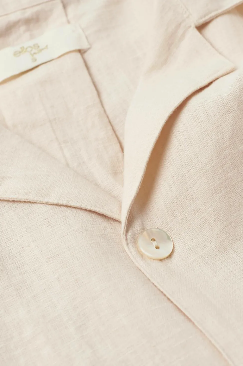 Ellos Home Pyjamasskjorte Long Sleeve Shirt Elly i genanvendt halvlinned