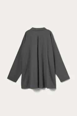 Ellos Home Pyjamasskjorte Long Sleeve Shirt Elly i genanvendt halvlinned