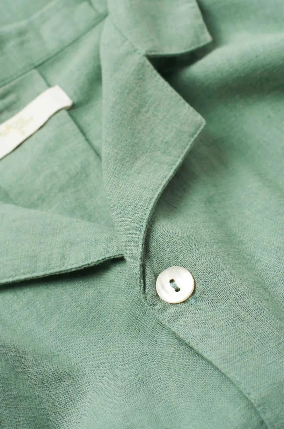 Ellos Home Pyjamasskjorte Long Sleeve Shirt Elly i genanvendt halvlinned