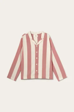 Ellos Home Pyjamasskjorte Valerie Block Stripe Long Sleeve