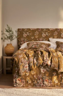 Ellos Home Sengekappe Candice Rose i vasket linned 60 cm