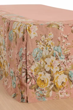 Ellos Home Sengekappe Candice Rose i vasket linned 52 cm