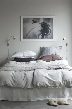 Ellos Home Sengekappe Candice i vasket hør 45 cm