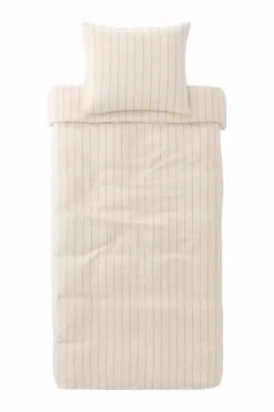 Ellos Home Sengesæt Elly Thin Stripe i genanvendt halvlinned 2 eller 3 stykker