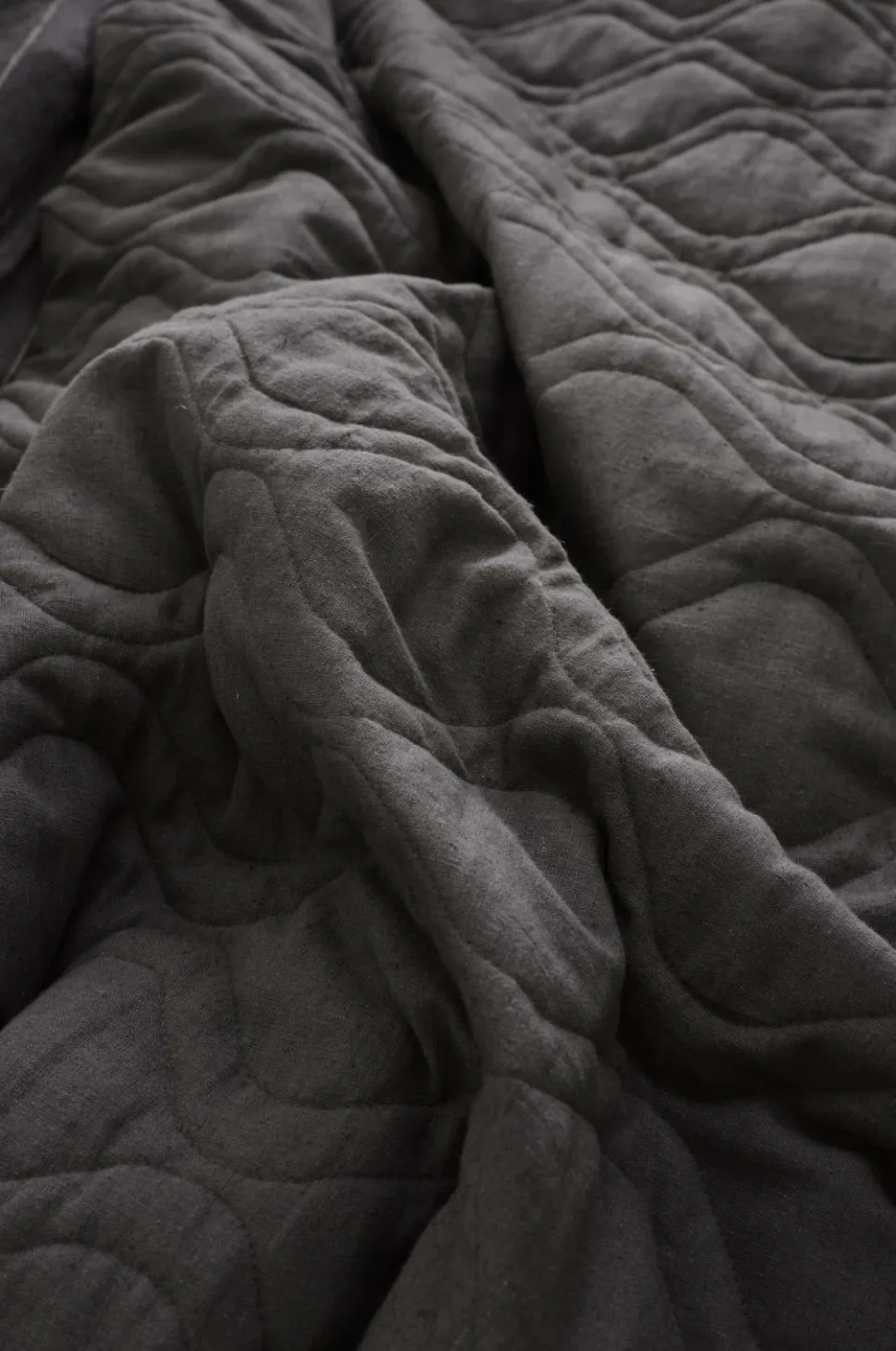 Ellos Home Sengetæppe Elly Quilted i genanvendt halvlinned