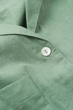 Ellos Home Skjorte Elly Camp Collar i genanvendt halvlinned