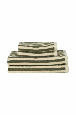 Ellos Home Sæt med frottéhåndklæder Stripe 4 dele