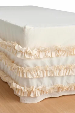 Ellos Sengekappe Juliette Curve Frill i vasket bomuld 60 cm