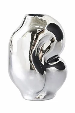 HKliving Gleam Glass lille vase krom