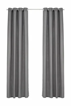 &Home Gardin med ringe i halvpanama 2-pak