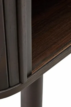 Kave Home Mailen tv-bord med 2 døre i askefinér med mørk finish 120 x 50 cm