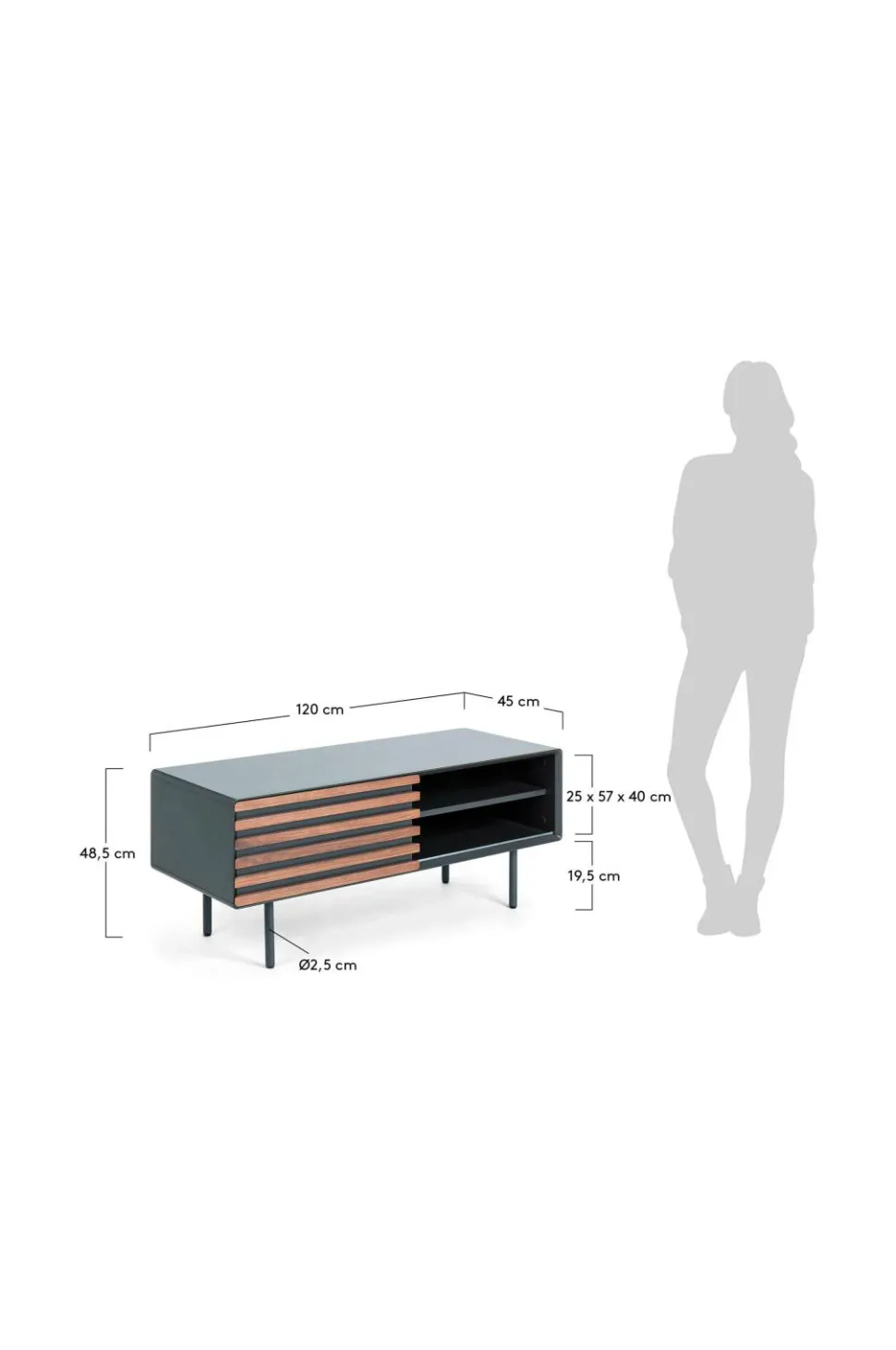 Kave Home TV-bænk Kesia 120 x 48 cm