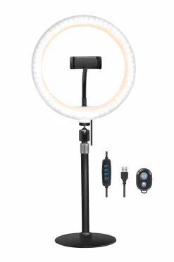 LogiLink Ring Light for Smartphone Ø 25 cm med bordstativ