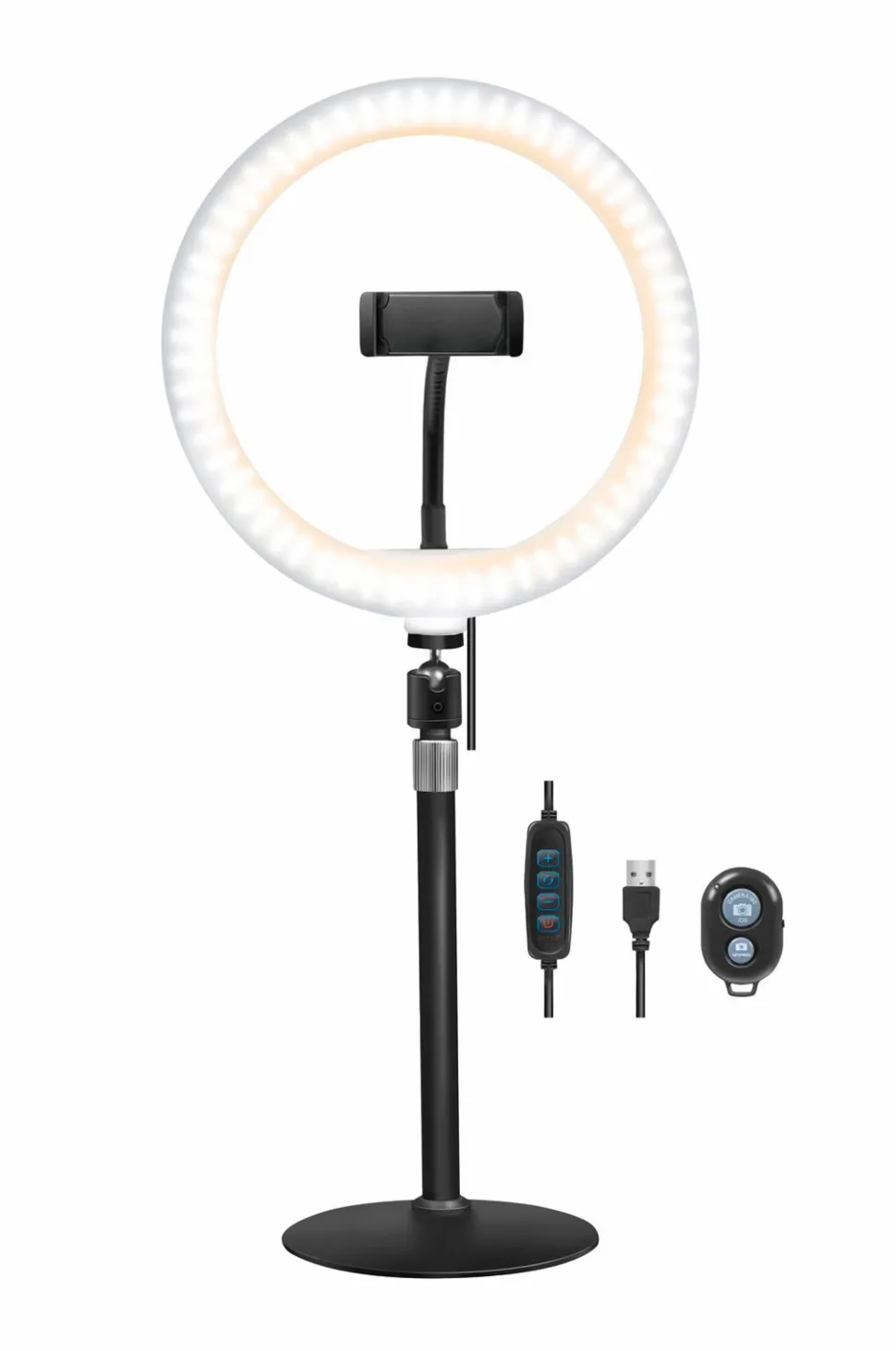 LogiLink Ring Light for Smartphone Ø 25 cm med bordstativ