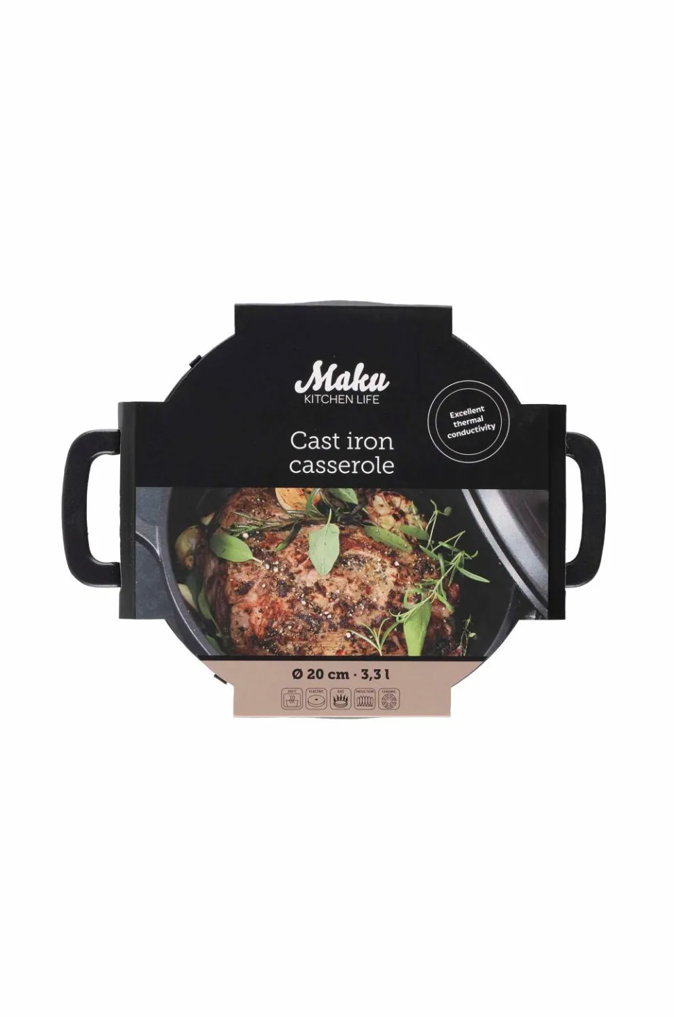 Maku Kitchen Life Støbejernsgryde 3,3 L