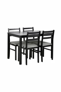 NORDFORM Alicante rektangulært spisebordssæt med bord og 4 stole, 110x70x74,5 cm