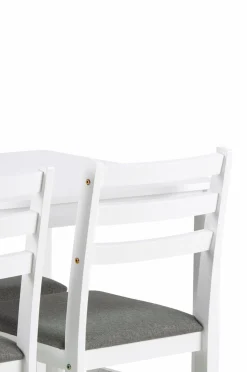 NORDFORM Alicante rektangulært spisebordssæt med bord og 4 stole, 110x70x74,5 cm
