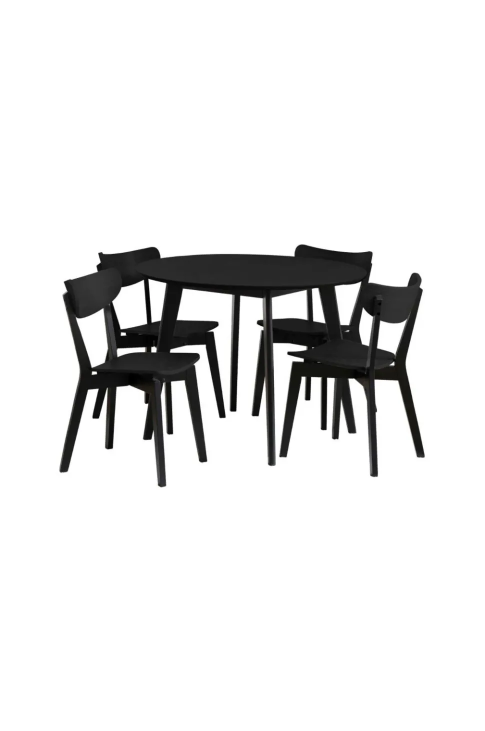 NORDFORM Roxby spisebordssæt med bord og 4 stole, 105x105x76 cm
