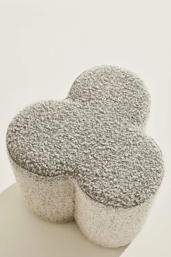 Pastill Bodhi puf i bouclé ø 40 cm