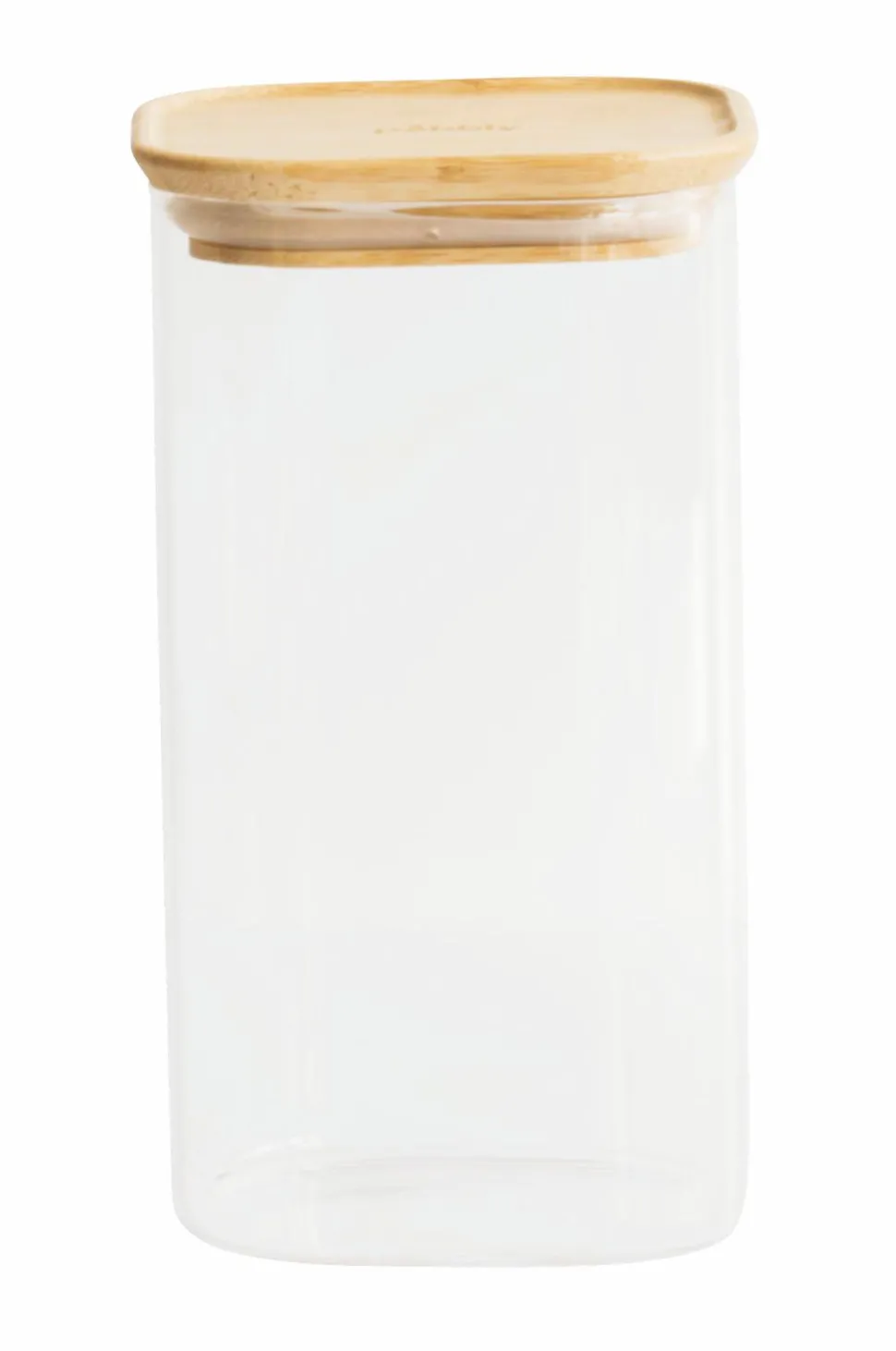 Pebbly Firkantede dåser med bambuslåg 1400 ml