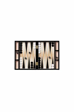 PRINTWORKS Lakeret backgammon, sort