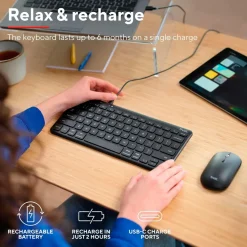 Trust Trådløst tastatur Lyra Compact Nordic Layout