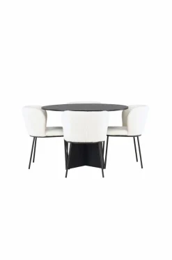 Venture Home Spisegruppe Bootcut med 4 stk. stole Edina