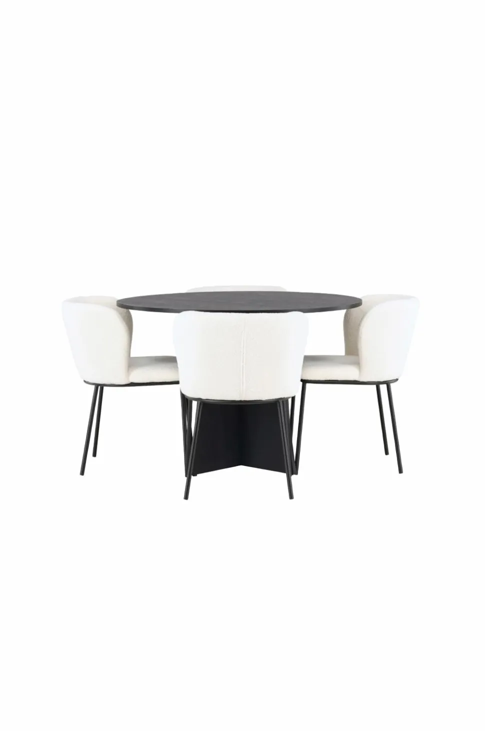 Venture Home Spisegruppe Bootcut med 4 stk. stole Edina