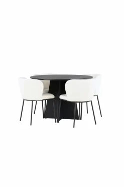 Venture Home Spisegruppe Bootcut med 4 stk. stole Edina