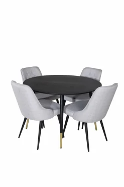 Venture Home Spisegruppe Dipp med 4 stk. stole Velvet Deluxe