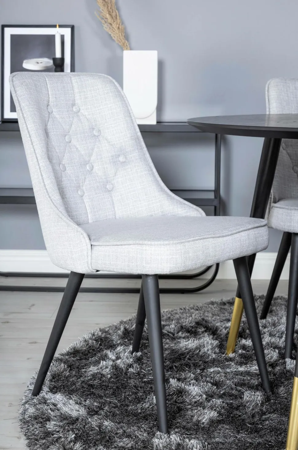 Venture Home Spisegruppe Dipp med 4 stk. stole Velvet Deluxe
