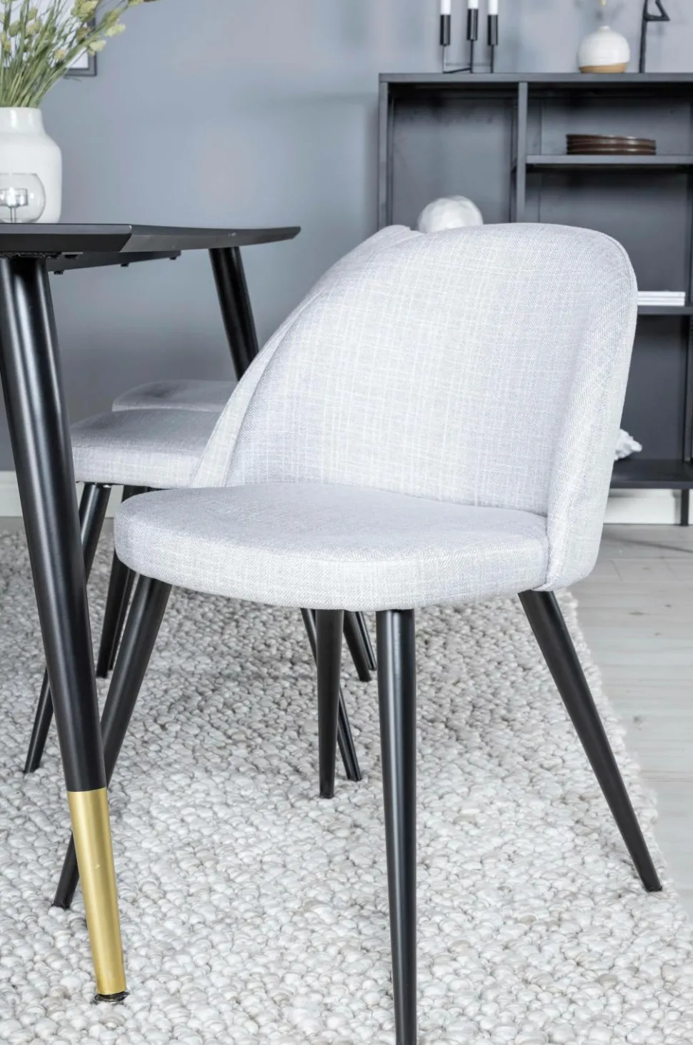 Venture Home Spisegruppe Dipp med 6 spisebordsstole Velvet