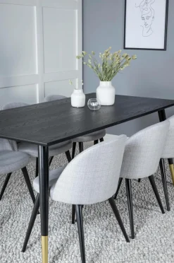 Venture Home Spisegruppe Dipp med 6 spisebordsstole Velvet