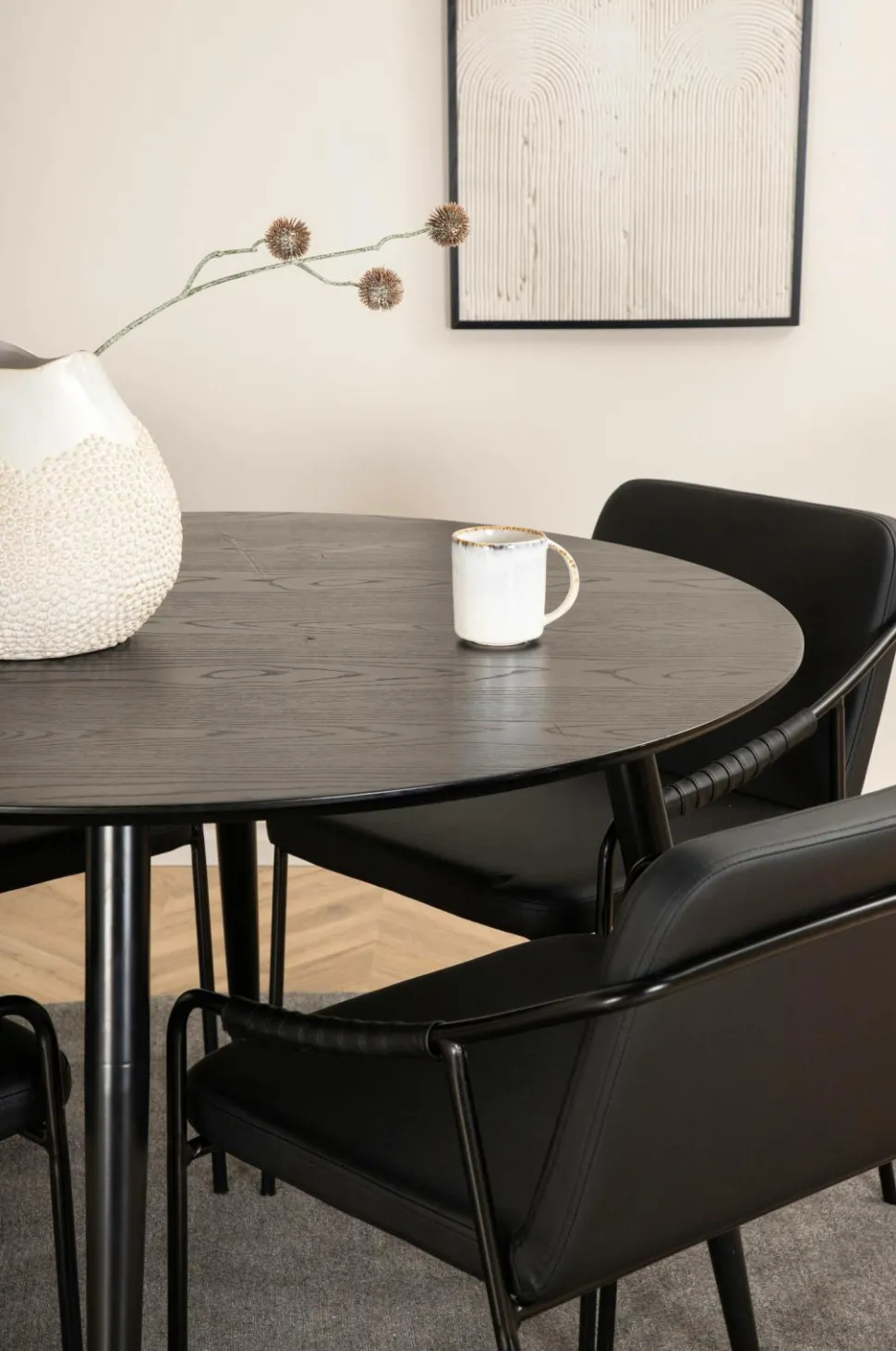 Venture Home Spisegruppe Dipp med 4 spisebordsstole Tvist