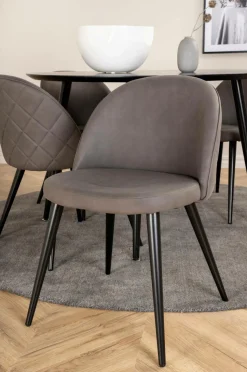 Venture Home Spisegruppe Dipp med 4 spisebordsstole Velvet Stitches