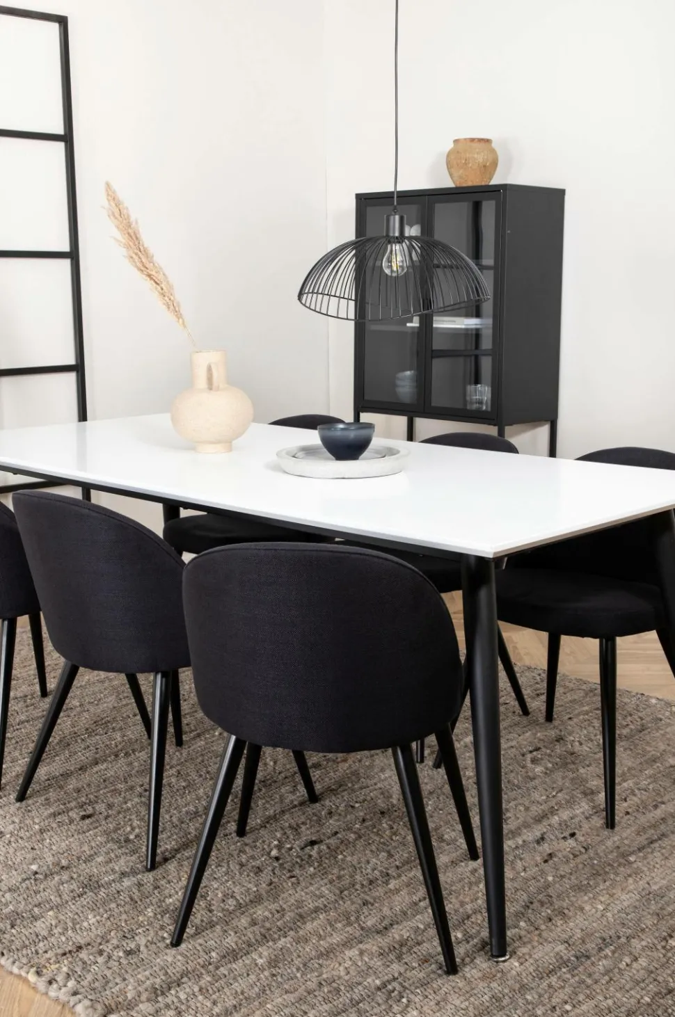 Venture Home Spisegruppe Jimmy med 6 spisebordsstole Velvet