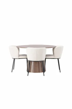 Venture Home Spisegruppe Lanzo med 4 stole Edina