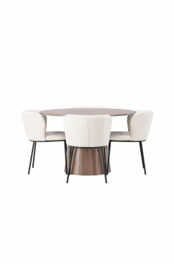 Venture Home Spisegruppe Lanzo med 4 stole Edina